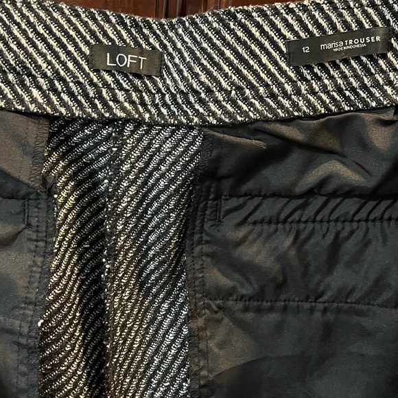 LOFT Black and White Patterned Trousers - Picture 2 of 4